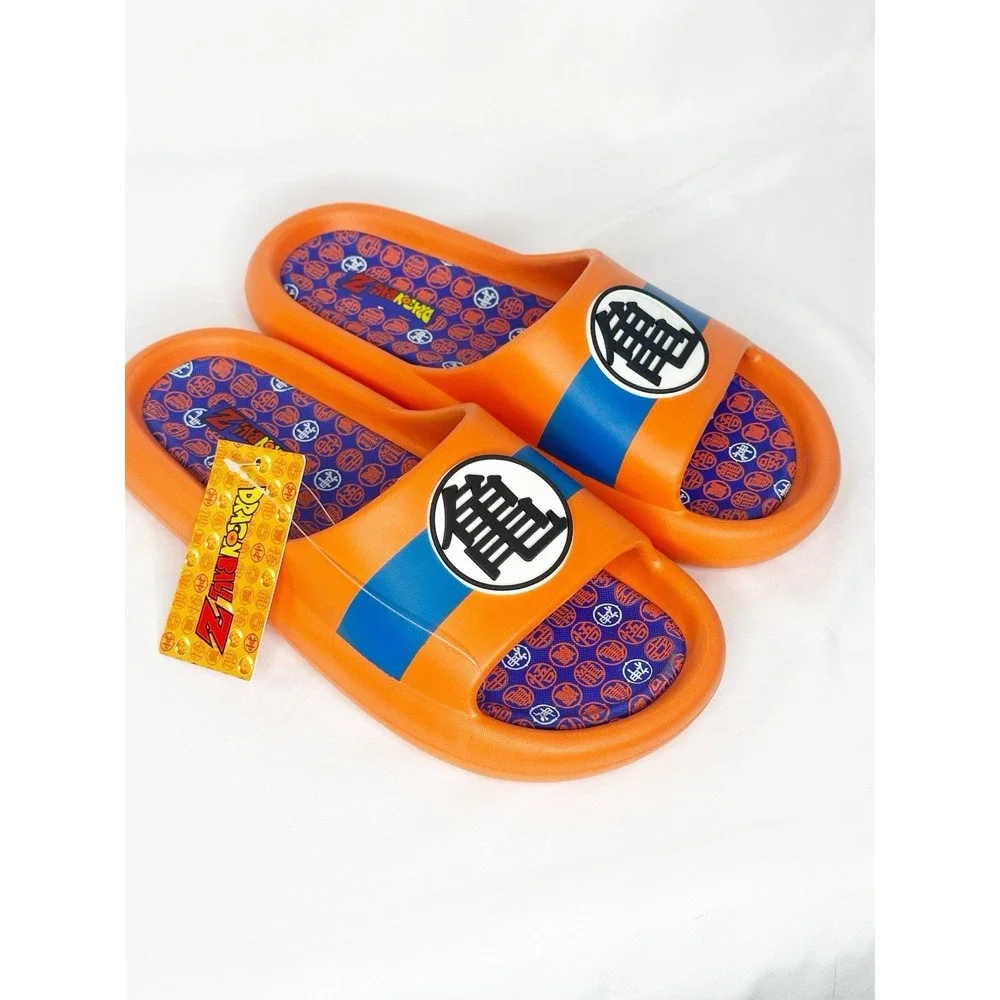 Dragon Ball Z Kame Symbol Men's Cloud Comfort Foam Slide Sandals Orange Size 10
